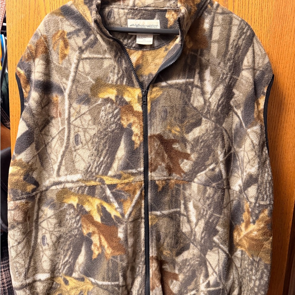 Vintage Whitewater Camo Fleece Vest